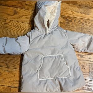 Zara Beige Hooded Jacket with Pocket